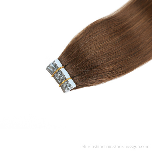 High Quality Natural Tape In Hair Extensions 100% Human Remy Hair Double Drawn Virgin Tape Hair Extensions